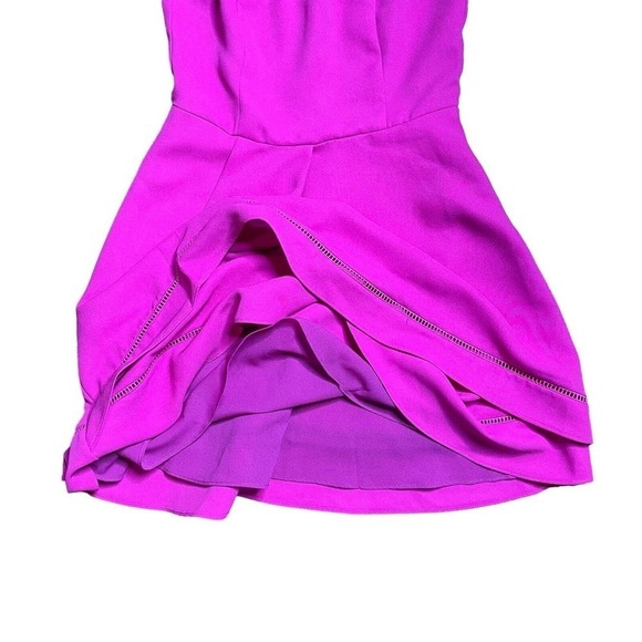 Adelyn Rae Women’s Dress Racerback Ruffle Fit & Flare Skater Small Magenta Pink - Picture 12 of 12